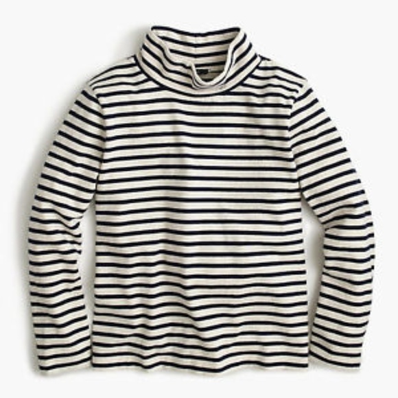 JCREW Sailor-stripe funnelneck shirt - Picture 1 of 4